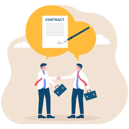 Business people doing business agreement  Illustration