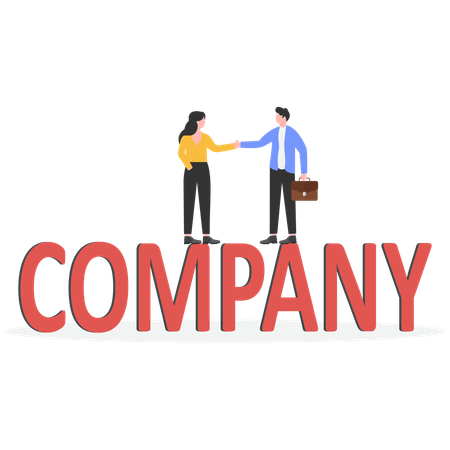 Business people doing agreement  Illustration