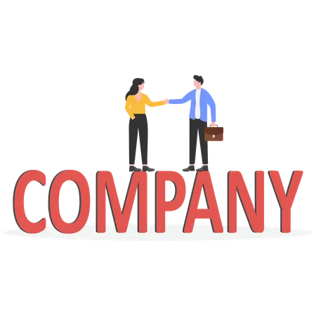 Business people doing agreement  Illustration