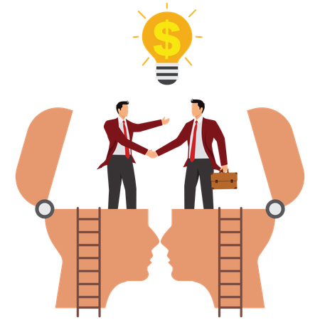 Business people doing business agreement  Illustration