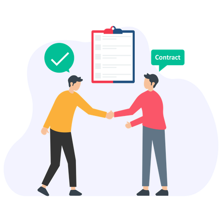 Business people doing business agreement  Illustration