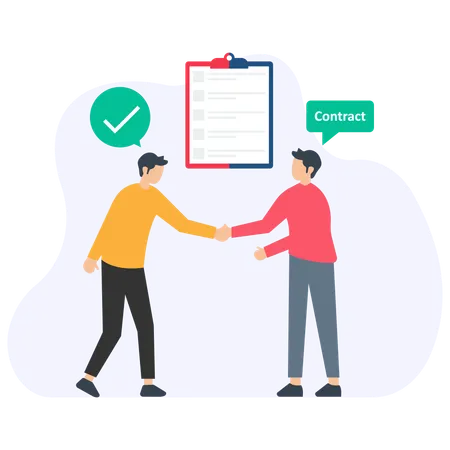 Business people doing business agreement  Illustration