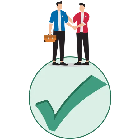 Business people doing agreement  Illustration