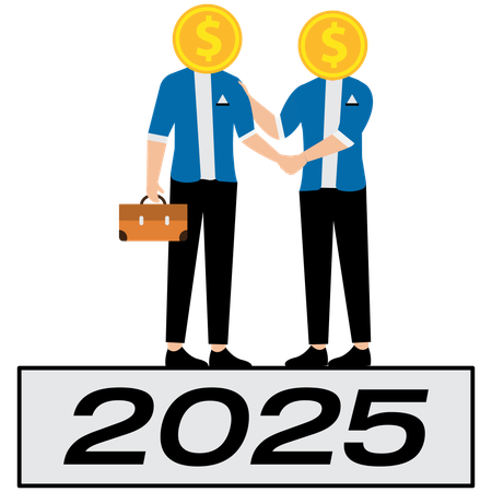 Business people doing business agreement  Illustration