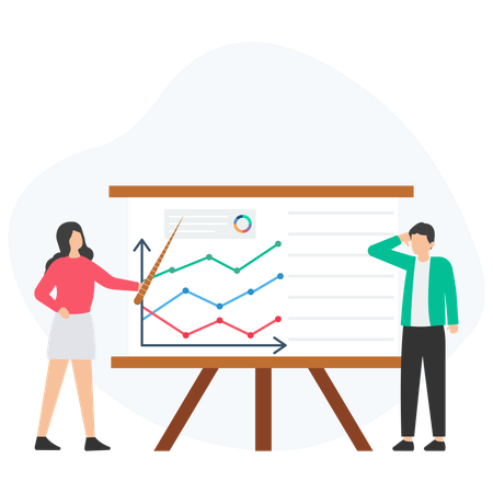 Business people doing Business analysis  Illustration