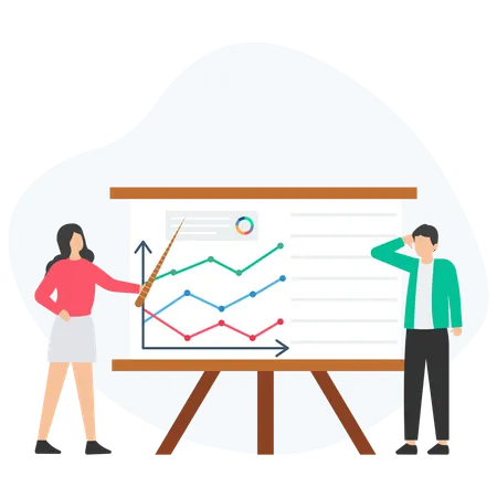 Business people doing Business analysis  Illustration