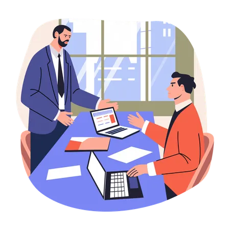 Business people doing business Argument  Illustration