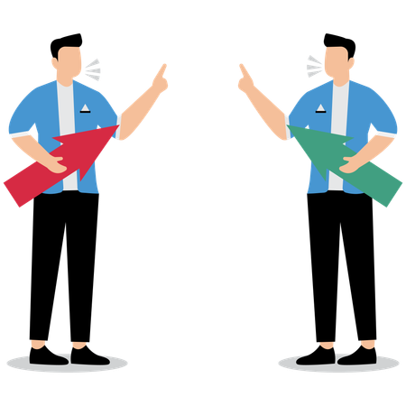 Business people doing argument  Illustration