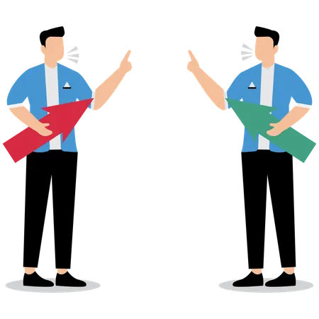 Business people doing argument  Illustration