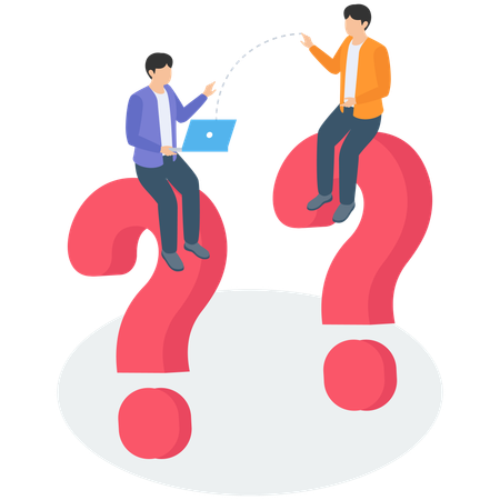 Business people doing brainstorming on problem  Illustration