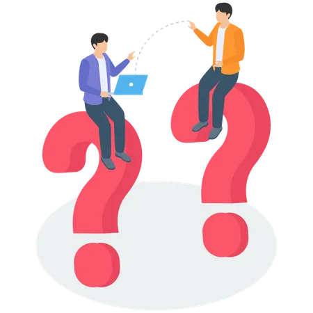 Business people doing brainstorming on problem  Illustration