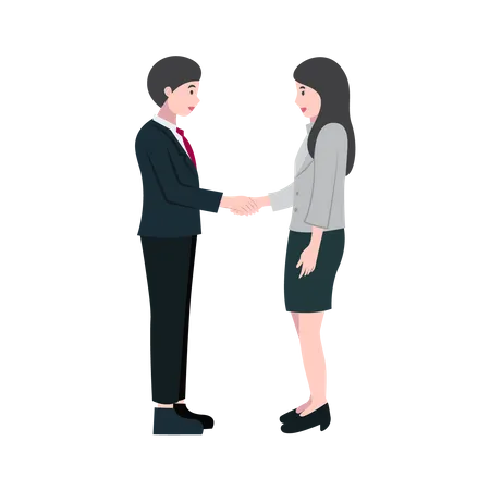 Business people doing business agreement  Illustration