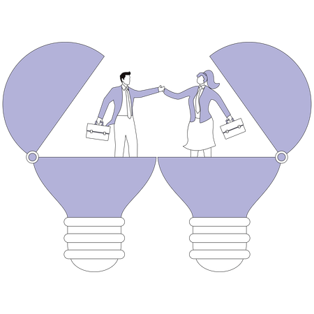 Business people doing business collaboration  Illustration