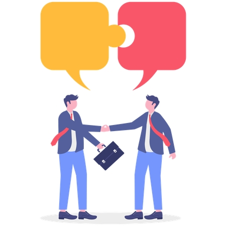 Business people doing business collaboration  Illustration