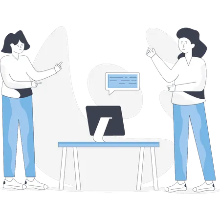 Business people doing business discussion  Illustration