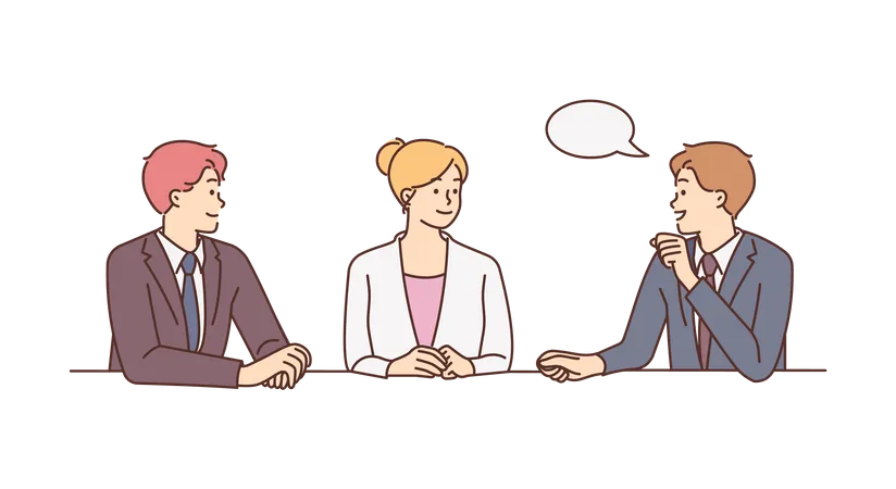 Business people doing business discussion  Illustration