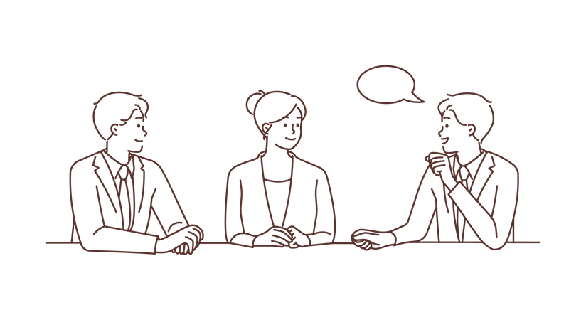 Business people doing business discussion  Illustration