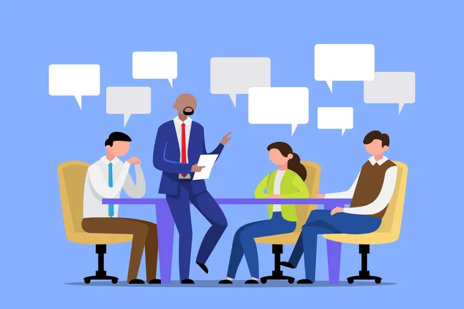 Business people doing Business meeting  Illustration