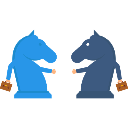 Business people doing business partnership  Illustration