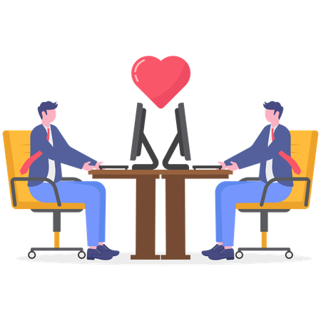 Business people doing business charity  Illustration