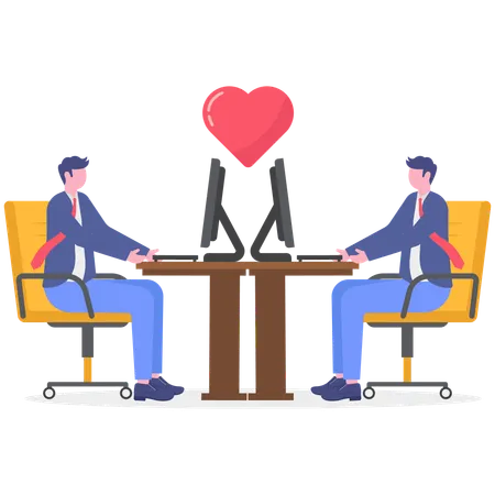 Business people doing business charity  Illustration