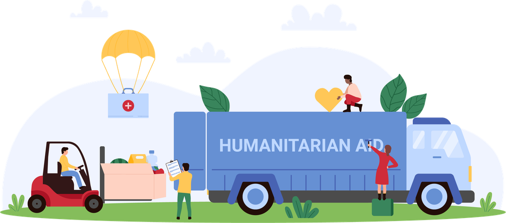 Business people doing charity  Illustration