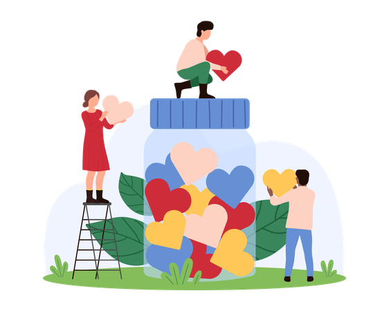 Business people doing charity  Illustration