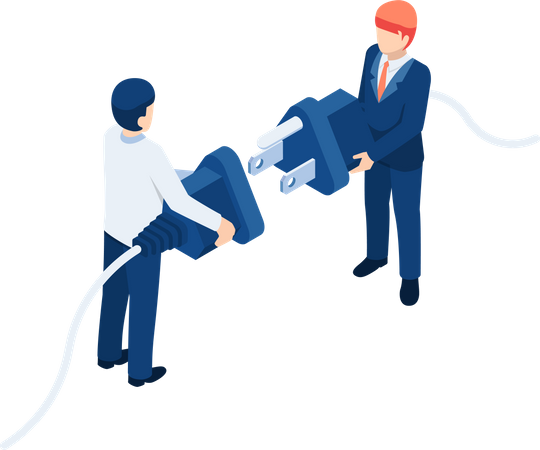 Business people doing collaboration  Illustration