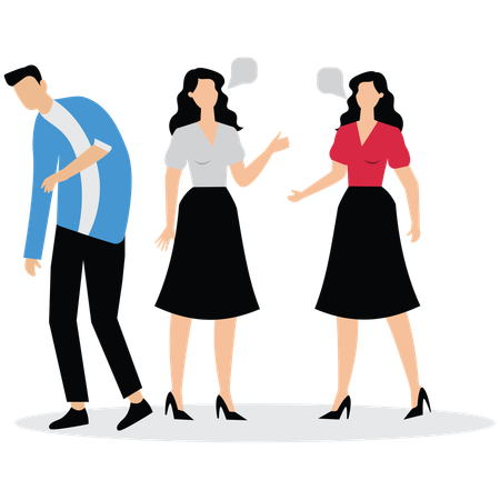 Business people doing business communication  Illustration