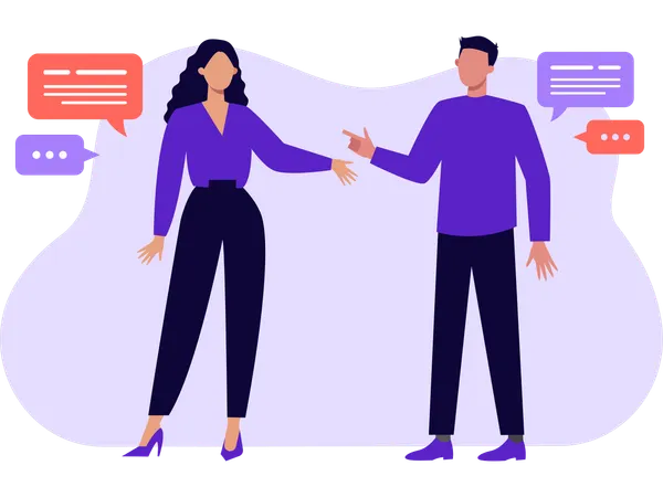 Business People Doing Conversation  Illustration