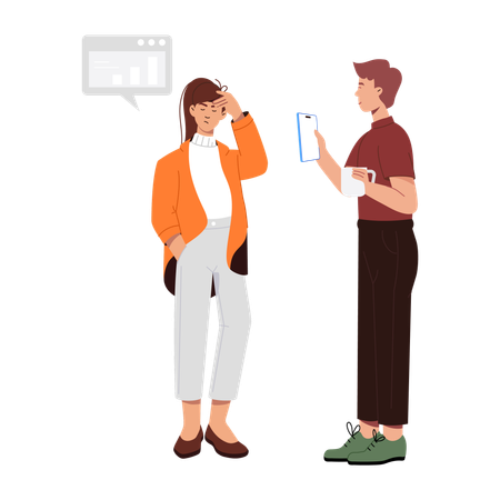 Business people doing conversation  Illustration