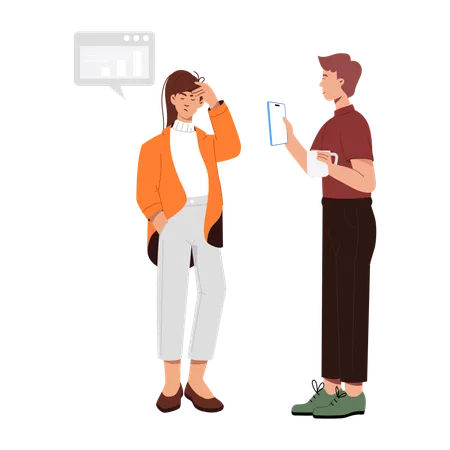 Business people doing conversation  Illustration