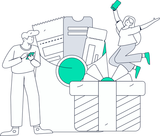 Business people doing Customer Acquisition  Illustration