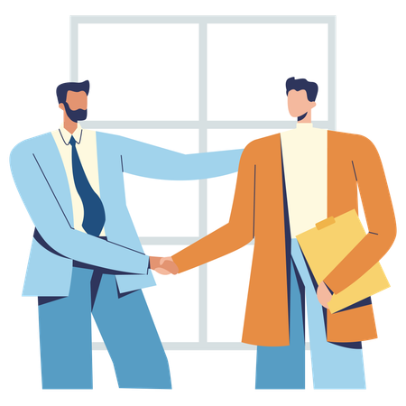 Business people doing Business Deal  Illustration