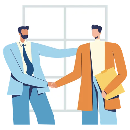 Business people doing Business Deal  Illustration