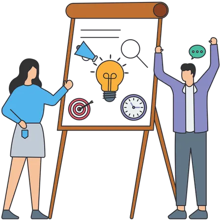 Business people doing business discussion  Illustration