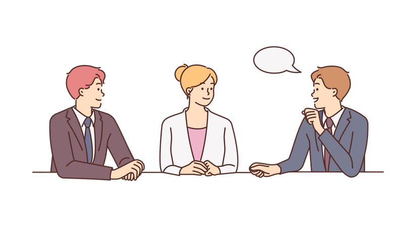 Business people doing business discussion  Illustration