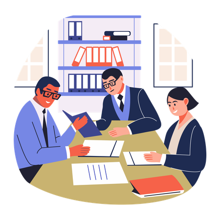 Business people doing business discussion  Illustration