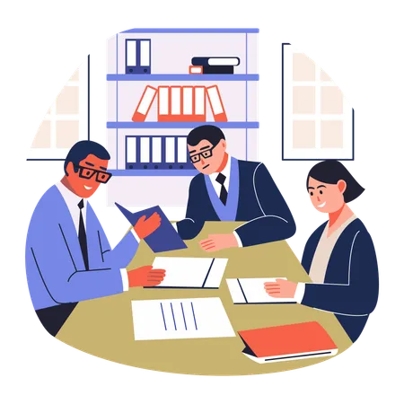 Business people doing business discussion  Illustration