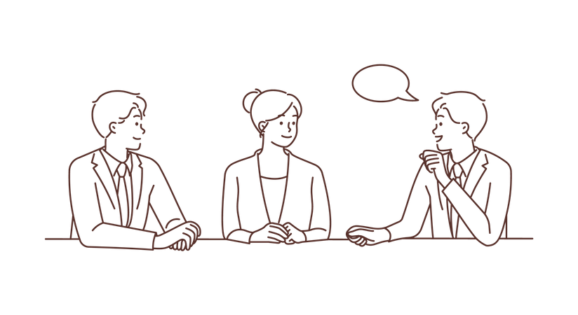 Business people doing business discussion  Illustration