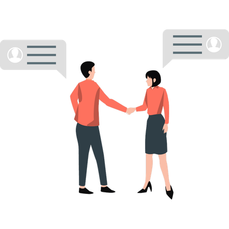 Business people doing hand shake  Illustration