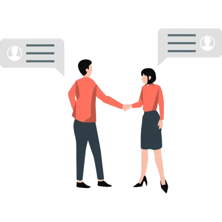 Business people doing hand shake  Illustration