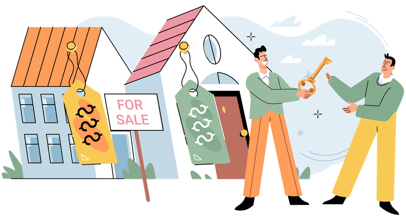 Business people doing house investment  Illustration