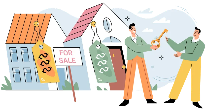 Business people doing house investment  Illustration