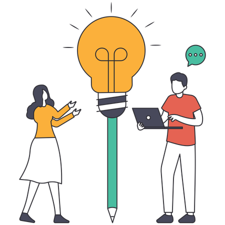 Business people doing innovation  Illustration