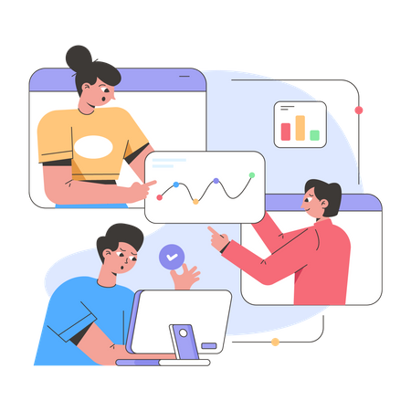 Business people doing meeting  Illustration
