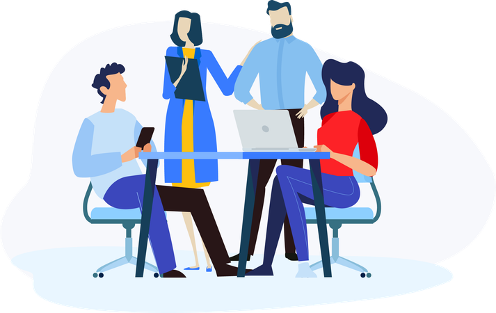 Business people doing meeting  Illustration