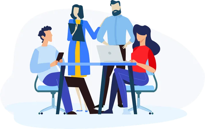 Business people doing meeting  Illustration