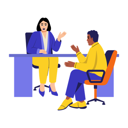 Business people doing negotation  Illustration