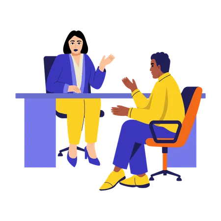 Business people doing negotation  Illustration